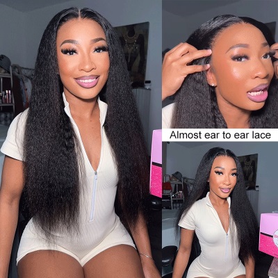 lace front kinky straight wig